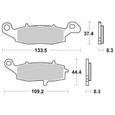Pastiglie Freno Posteriori  SBS KAWASAKI ZZR1100 SX per , set per 1 disco